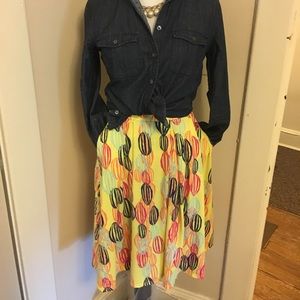 LuLaRoe NWT Whimsical Summer Madison Skirt XS